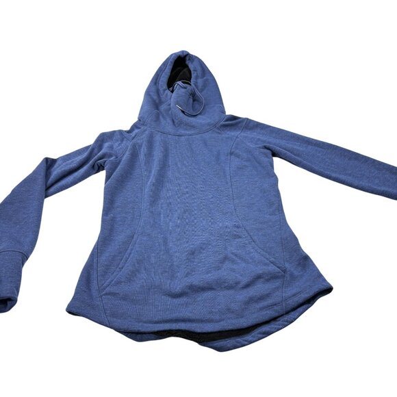 Marmot Womens Heathered Blue Hooded Pullover Sweatshirt M - Picture 4 of 11
